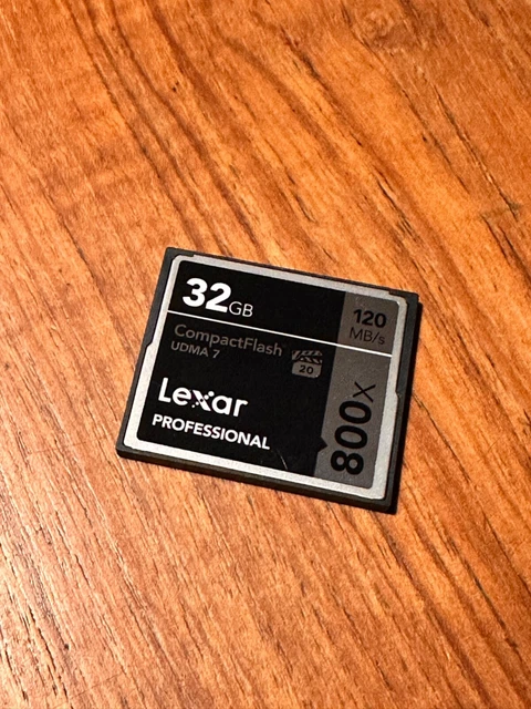 Lexar Professional 32 GB 800x - Tarjeta CompactFlash - 120 MB/s, UDMA 7 - Usada