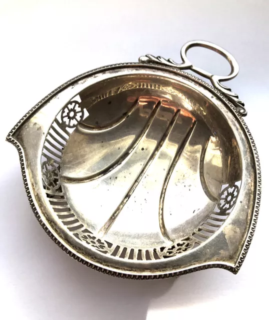 (38) Antique Victorian Sterling Silver Bon Bon Dish Birmingham 1916