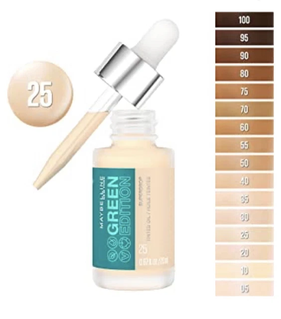 Maybelline Green Edition Superdrop Tinted Oil  Color 025 Vegan/Clean Formula