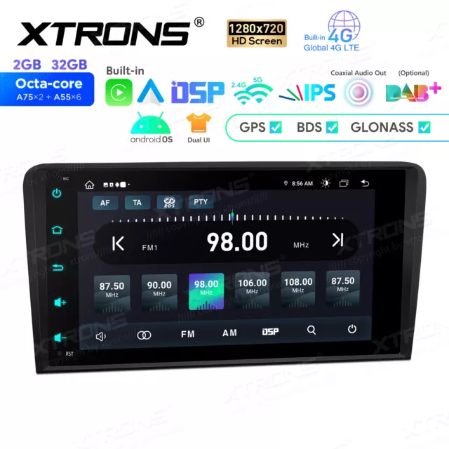 XTRONS 8" IPS Octa Core Android 13 Autoradio GPS Navi DSP WiFi SD für AUDI A3 S3 3