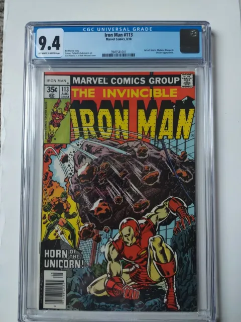 The Invincible Iron Man #113 CGC 9.4 (1978) "Marvel Comics" **FREE SHIPPING**
