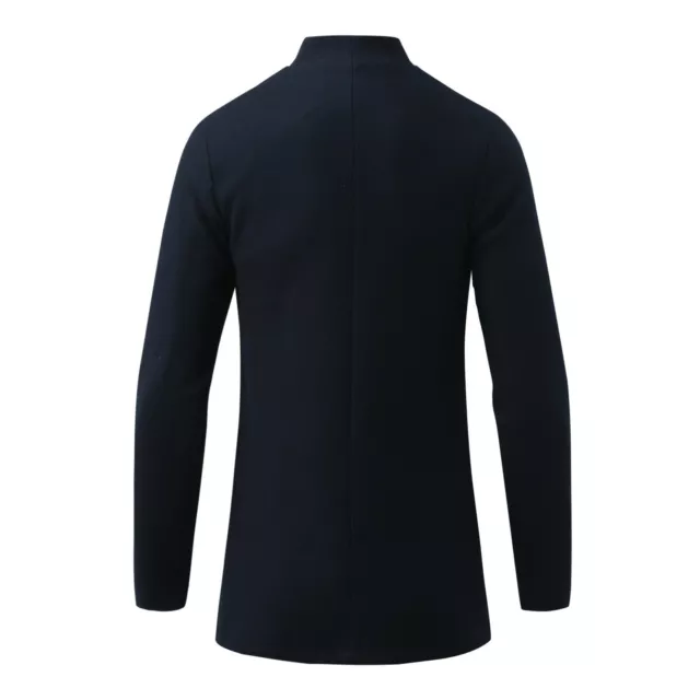Mens Warm Woolen Trench Coat Double Breasted Overcoat Long Jacket Outwear Winter 6