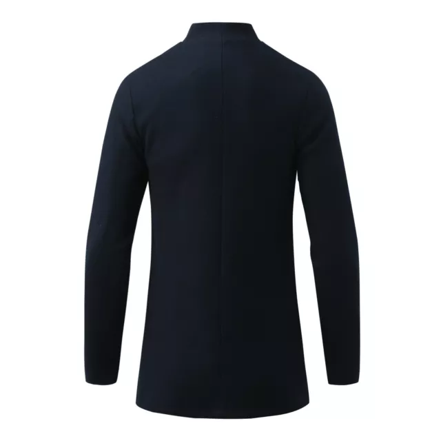 Warm Mens Woolen Trench Coat Double Breasted Overcoat Long Jacket Outwear Winter 7