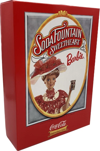 Vtg 1996 CocaCola Soda Fountain Sweetheart Barbie Collector Ed 1st in Series NIB