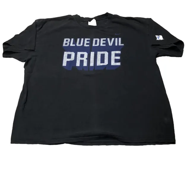 DUKE BLUE DEVILS Nike Team T-Shirt Mens 2XL Short Sleeve Pride ...
