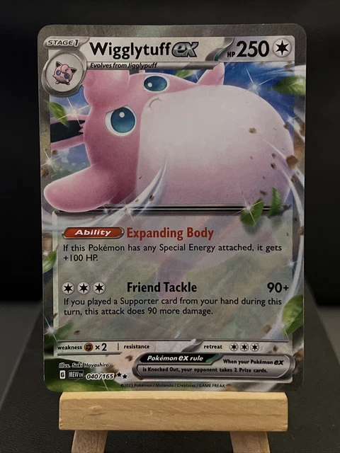 Pokemon Card Wigglytuff ex 040/165 MEW EN 151 Double Rare Near Mint