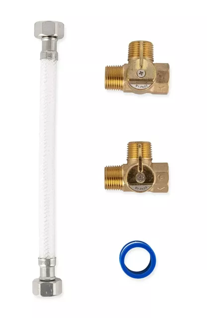 Camco 35953 Supreme Permanent Bypass Kit with 8 Inch Hose
