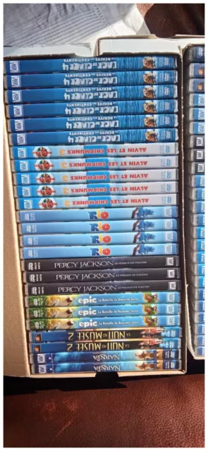 ❎ Lot Revendeur 50 dvd Neuf blu ray disney rio l'age de glace Narnia Alvin Epic 3