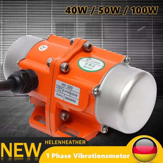 40/50/100W Vibration Motor Vibrating Asynchron Vibrator Rüttelmotor 3000RPM 220V