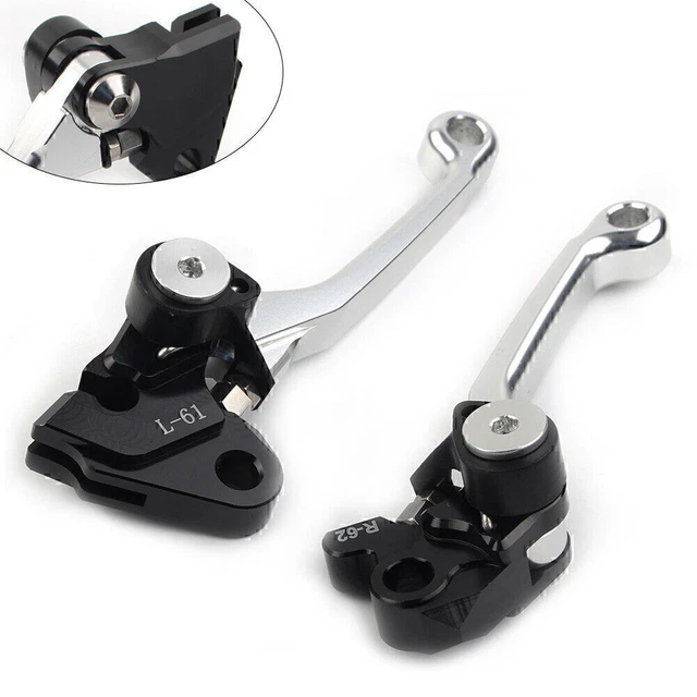 1 paio leva freno frizione argento CNC pivot dirt per Kawasaki KX450F 2006-10 12