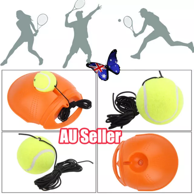 Outdoor Tennis Ball Singles Training Practice Drills Back Base Trainer BL 3