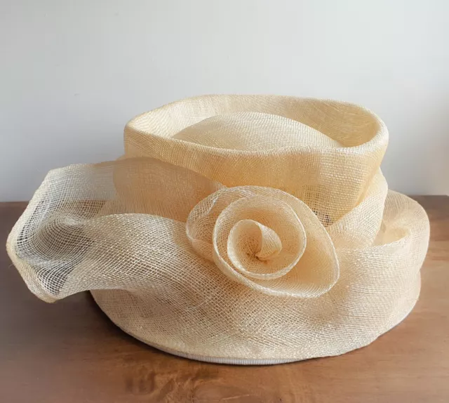 Cappello Donna 100% Paglia Naturale - Askot, Matrimonio, Occasione Speciale, Corse