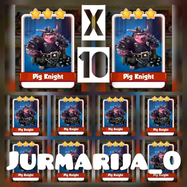 10 X Pig Knight :- Warriors Set Coin Master Cards :- Pig Knight £6.50 -  Picclick Uk