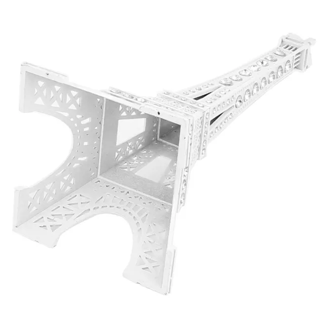 sourcingmap Décor En Strass Tour Eiffel Statue Modèle Bureau Ornement 18cm Blanc 3