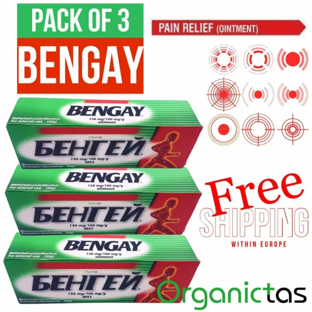 BENGAY 3 x 50 g Linderung bei Arthritis, Zerrungen, Prellungen,...