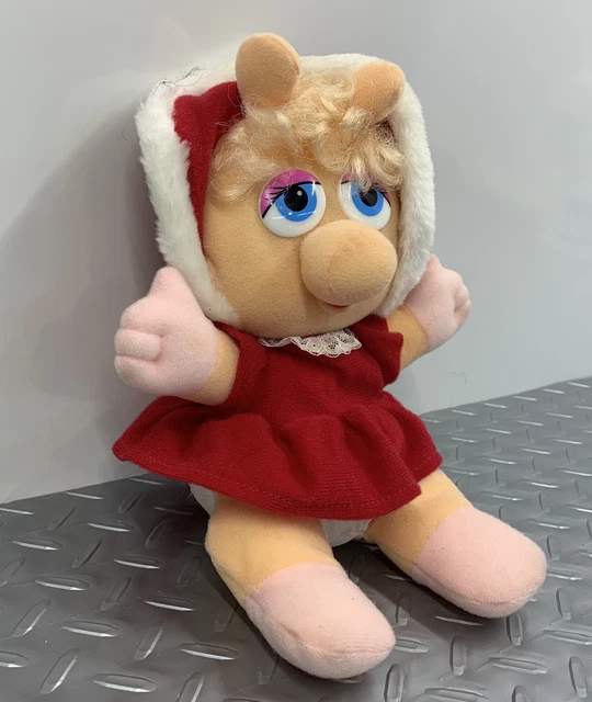 Vintage 1987 Muppet Babies Miss Piggy 10” Christmas Plush Jim Henson 2