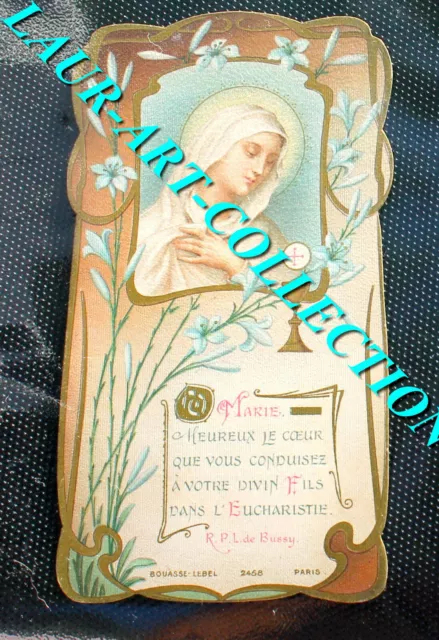 IMAGE PIEUSE SAINTE - MARIE HEUREUX LE COEUR QUE - 11,5x6cm / RELIGION HOLY CARD