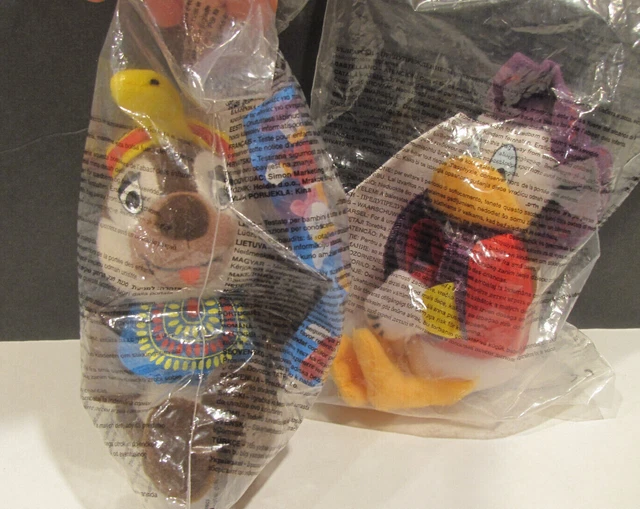 2000 MCDONALDS DISNEYLAND Paris Happy Meal Plush Donald & Chipmunk