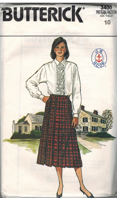 3400 UNCUT Butterick SEWING Pattern Misses Loose Fitting Blouse Skirt J G Hook