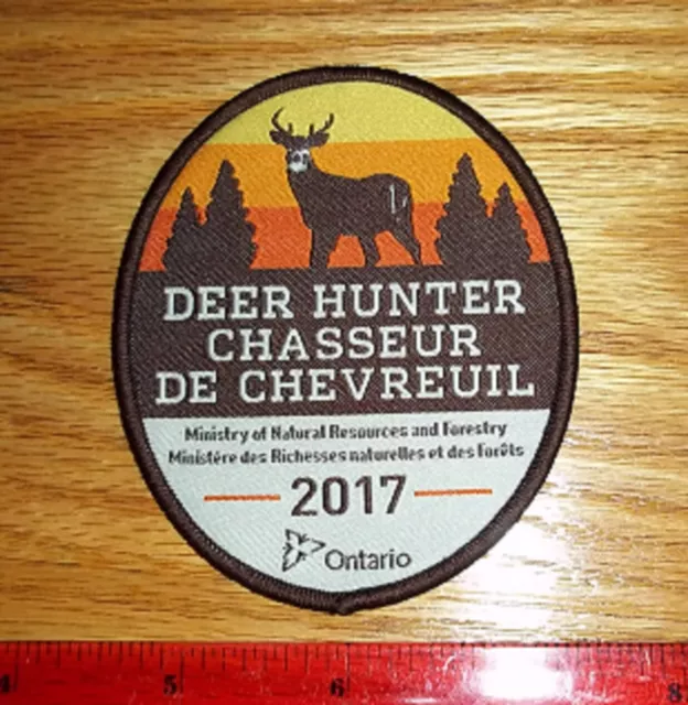 2017 ONTARIO MNR DEER HUNTING PATCH big game moose bear  hats for hides hunter