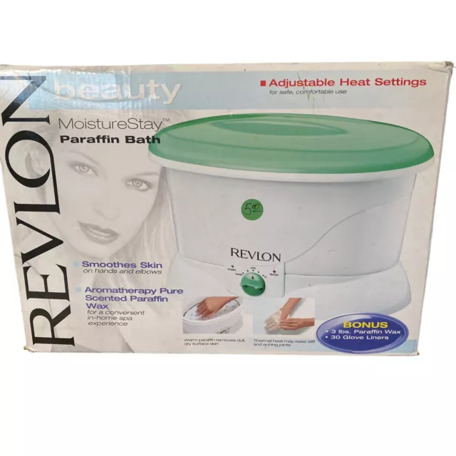 REVLON SPA MOISTURE Stay Paraffin Wax Bath RVS1213 liners & 3lb Wax