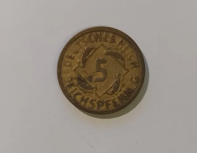 5 Reichspfennig 1925 A Deutsches Reich / Weimarer Republik