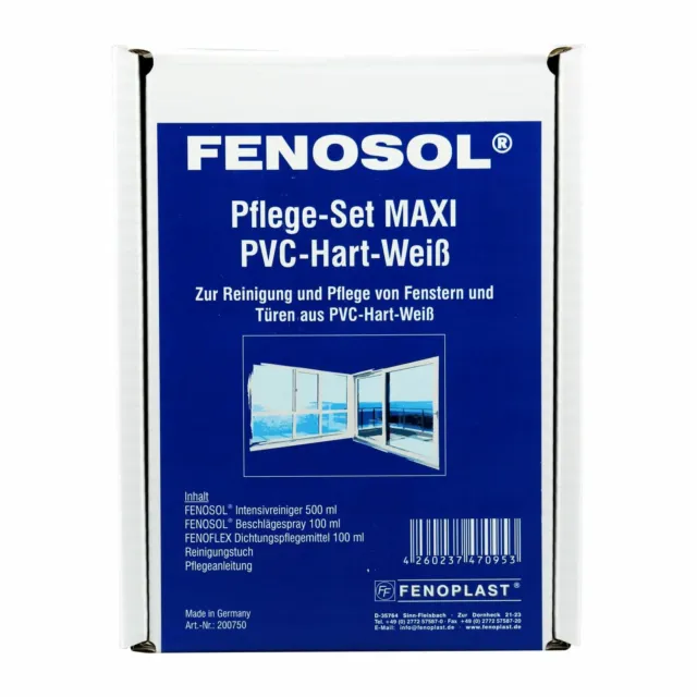 FENOPLAST Fenosol Fensterpflege MAXI SET (WEISS) für helle Oberflächen