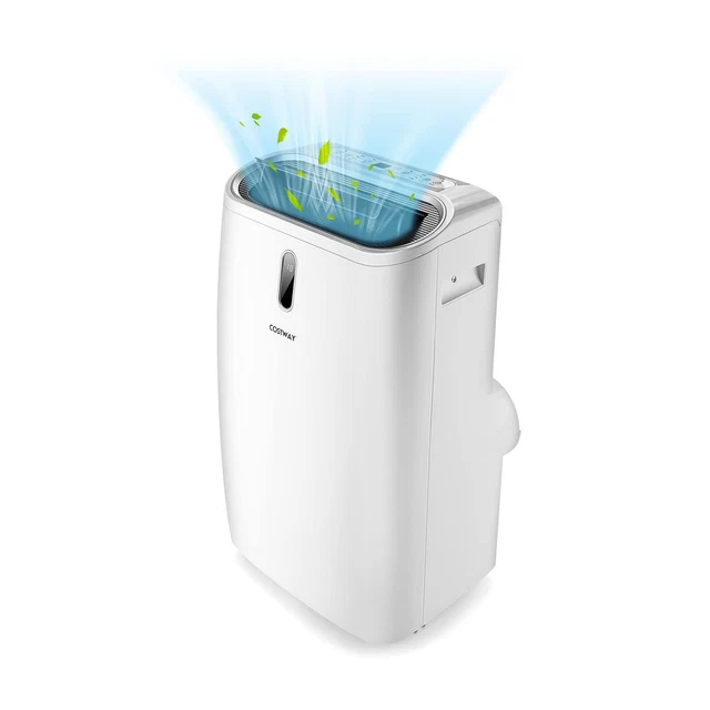 COSTWAY Climatiseur Mobile 12000/14000/16000 BTU Climatiseur Portable,R290
