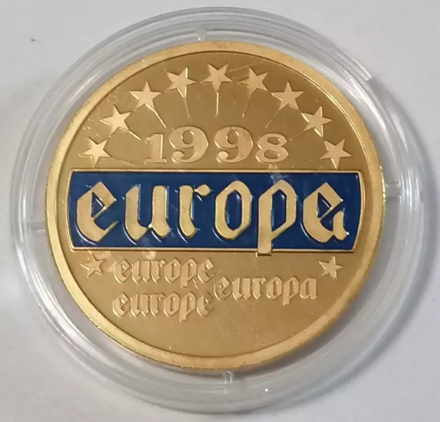 Medal Europa 1998 Deutschland Helmut Kohl + Capsule (9-39)