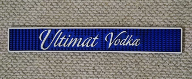 ULTIMATE VODKA Drip Spill Mat Runner for Bar Royal Blue with White Letters