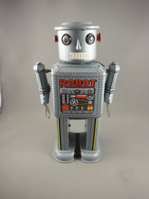 Robot -  New Large BUG EYE - Wind Up Tin Toy