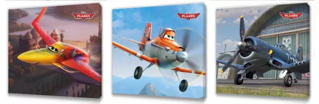 Disney Planes  Kids canvas wall art plaque pictures set of three pack