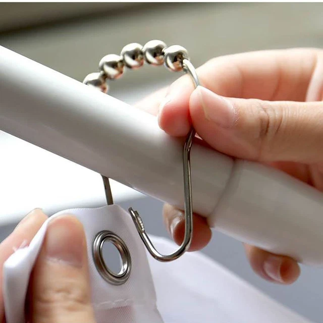 Long-lasting Curtain Hooks Smooth And Polished Shower Curtain Hook  Bathroom