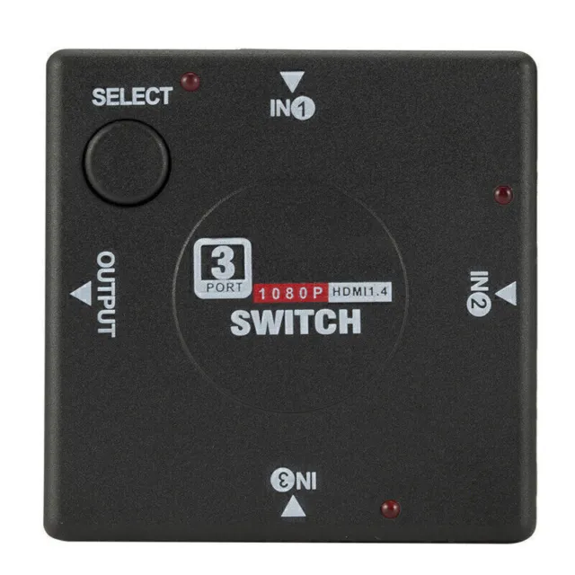 HDMI compatible Switcher Splitter Adapter 3 Port Hub Box for HDTV 1080P Video