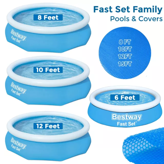 Bestway Fast Set Swimming Pool - 6 /8 /10 /12 Feet  & Solar Pool Covers