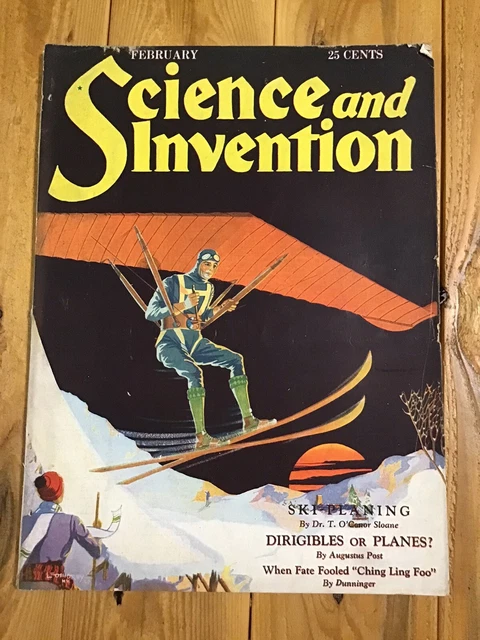 SCIENCE AND INVENTION Magazine February 1930 Ski Planing