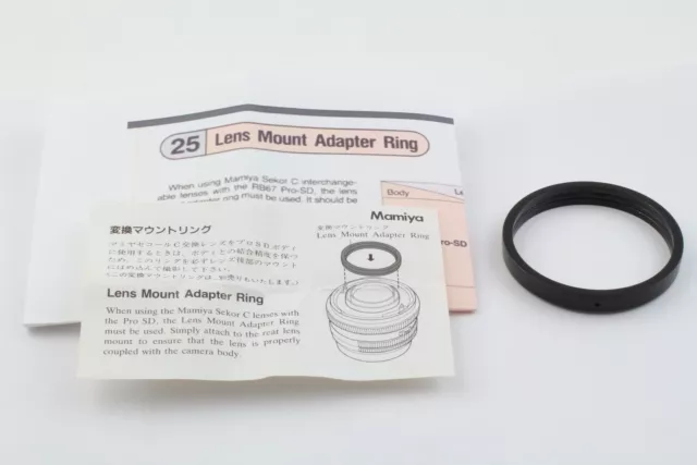 Anillo adaptador de montura de lente MAMIYA: use lentes "C" más antiguas en...