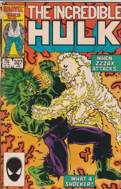 1986 The Incredible Hulk #327 "Marvel Comics" Comic Book