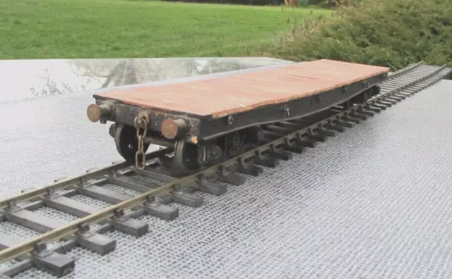 7mm 0 Gauge Finescale. 40' Bogie Flat Wagon from ABS kit 2