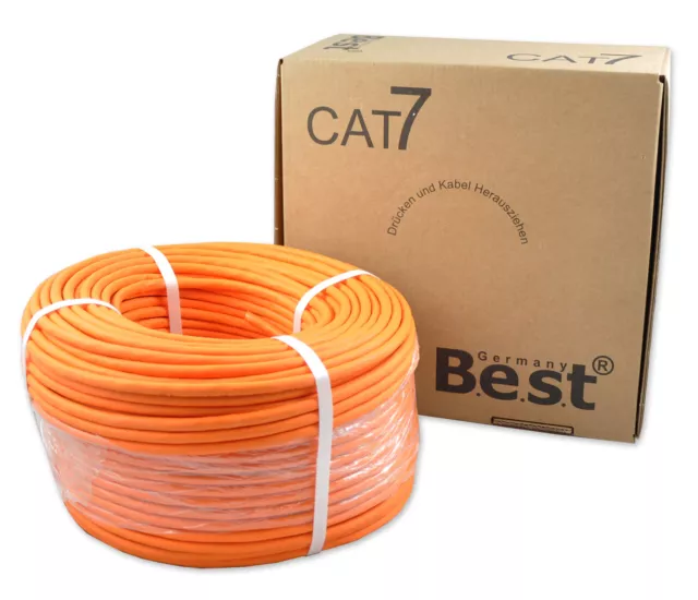 CAT.7 Verlegekabel BEST Gigabit Netzwerkkabel KUPFER Lan 1000Mhz S/FTP AWG 26