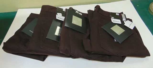 Krew Erik Ellington Pants Slim Fit Brown Twill Lot 4 Pairs Sz 26" & 28" Nos Nwt