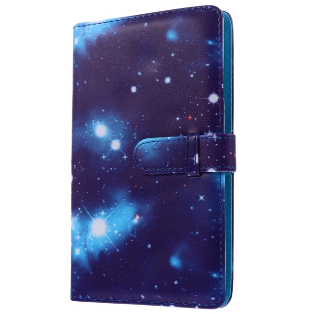 Soporte para tarjetas para álbumes de fotos álbum de fotos soporte de crédito de cuero azul