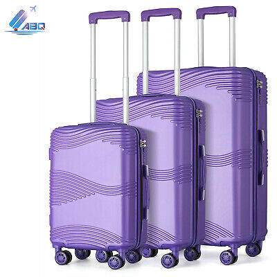 3 Piece Luggage Set 20/24/28" Suitcase Spinner Trolley ABS HardShell Travel Bag