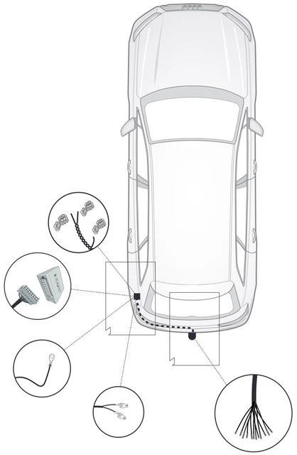 Gancio di traino per Renault Kadjar 2018- + kit elettrico 13-poli + adattatore