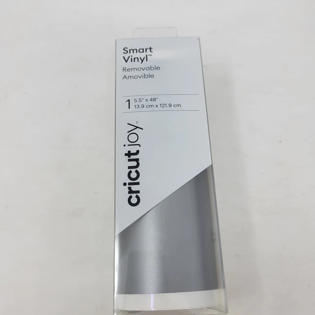 2007157 Cricut Joy Removable Smart Vinyl Silver Matte 5.5" x 48" Roll c1