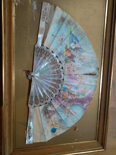 Antique European Mother Of Pearl Fan 18/19th Century