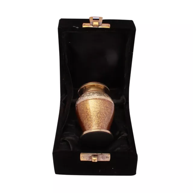 Small Keepsake Urn for Ashes Mini Funeral Memorial Cremation Urn Brown Token Urn