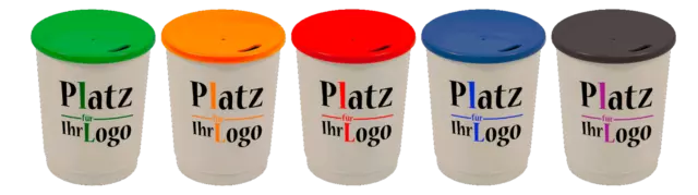 3 nachhaltige Coffee to go Becher Kaffee-Mehrwegbecher Barista 365 mit Deckel