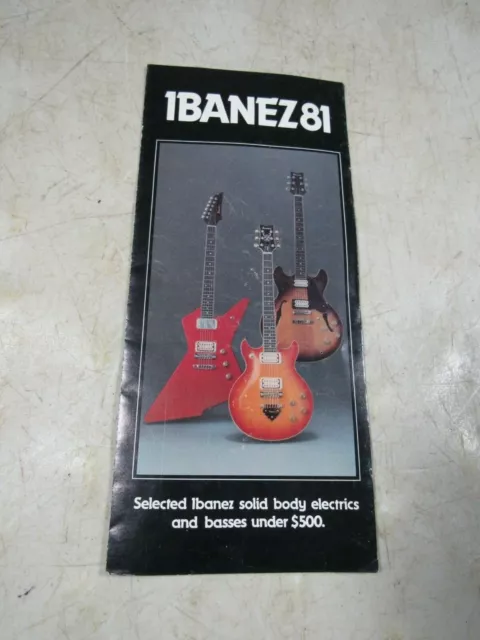 Vintage Original 1981 Ibanez Guitar Catalog Pamphlet Brochure