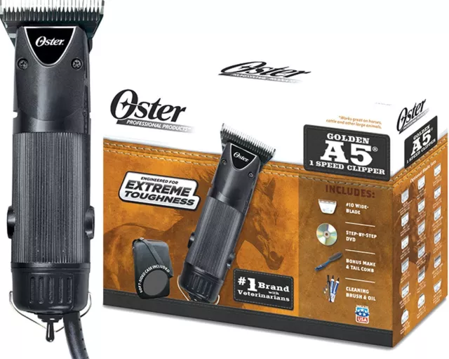 Equine Pro Oster Golden A5 Wide#10 Blade 1-Speed Dog Pet Animal Clipper Case New